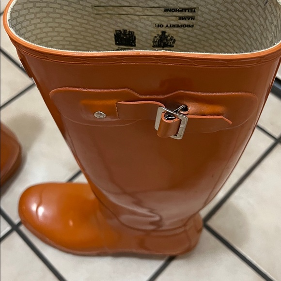 Orange Tall Rain Boots - Picture 7 of 8